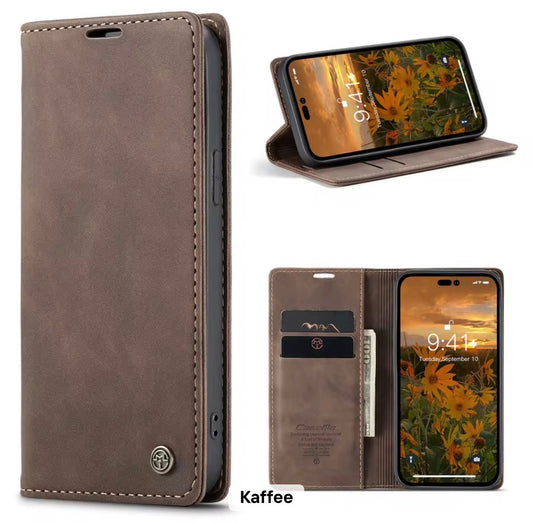 Klapphülle für dein iPhone mit RFID aus veganem Leder
