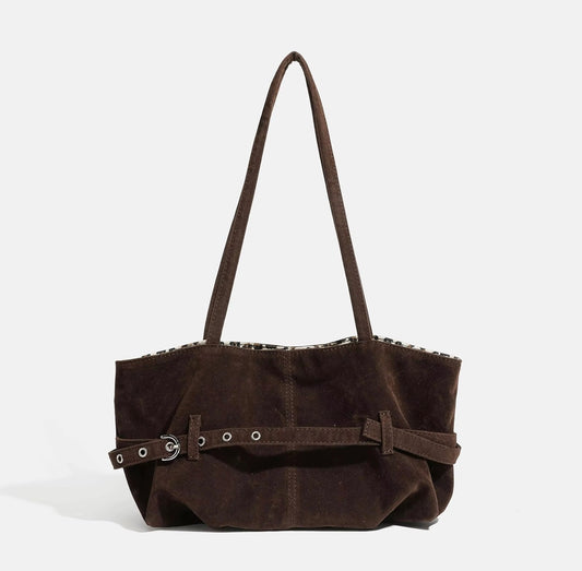 Tessa Bag Schultertasche in Wildleder-Optik