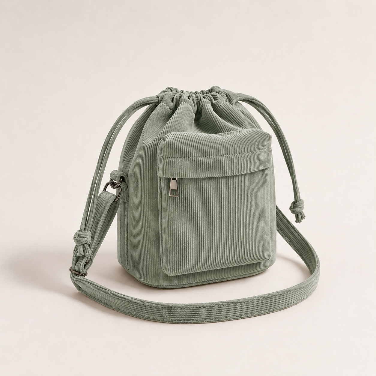 Cord Bucket Umhängetasche