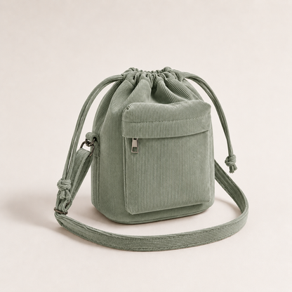 Cord Bucket Umhängetasche