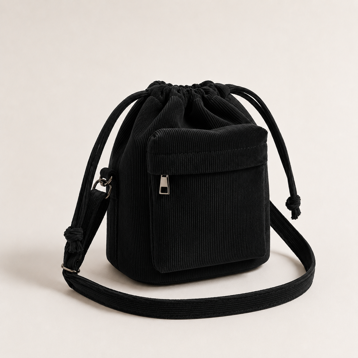 Cord Bucket Umhängetasche