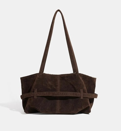 Tessa Bag Schultertasche in Wildleder-Optik