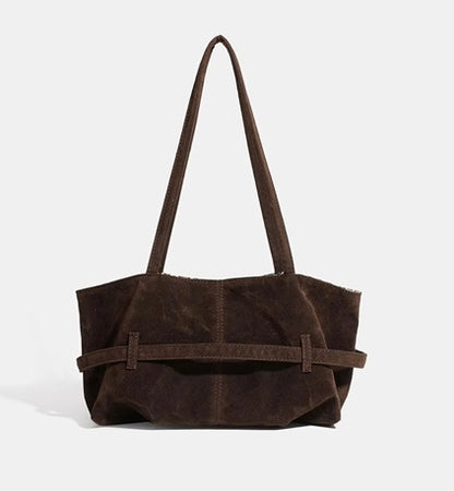 Tessa Bag Schultertasche in Wildleder-Optik