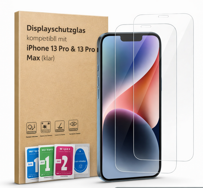 Displayschutzglas 2er Set – für dein iPhone 13 Pro & 13 Pro Max (klar)